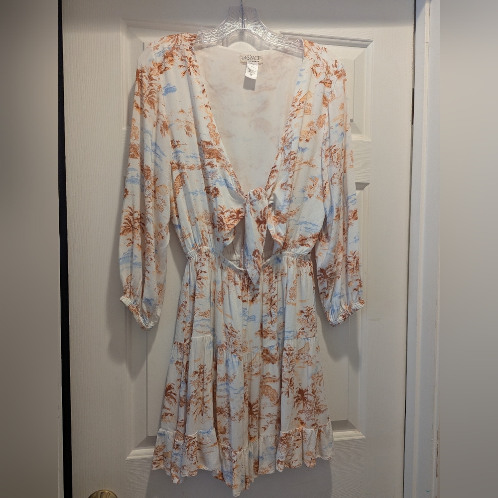 L*space Anthropologie Stay Golden Mini Dress Tropical Sands Size Small *NWOT - Picture 2 of 8